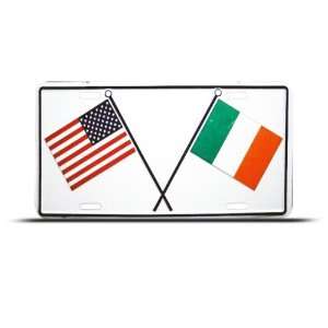  Italy Italian American Flag Metal License Plate Sign 