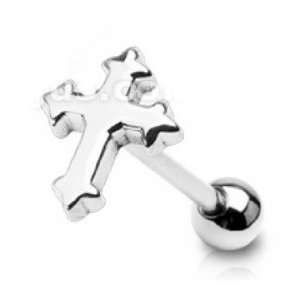  Gothic Cross Tongue Barbell #J5: Everything Else