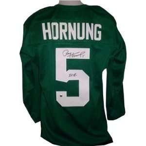  Paul Hornung Autographed/Hand Signed Notre Dame Green 