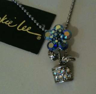 Cookie Lee Sparkling Petals Necklace NWT Ret $22  