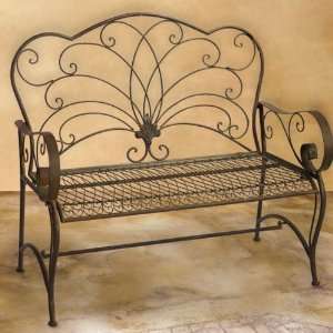  Di Lusso Rustic Scroll Bench: Home & Kitchen