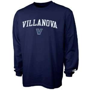  adidas Villanova Wildcats Navy Blue In Play Long Sleeve T 