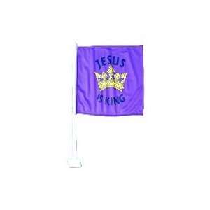  Car Flag Purple Jesus Is King