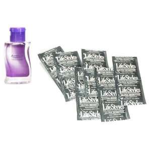LifeStyles Premium Latex Condoms Lubricated 12 condoms Astroglide 2.5 