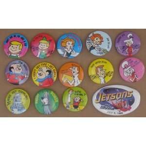 Jetson Set Of (13) 1 1/2 Commerically Produced & (1) Oval Movie Promo 