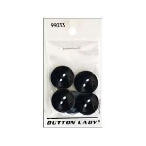  JHB Button Lady Buttons Black 3/4 5 pc (6 Pack) Pet 