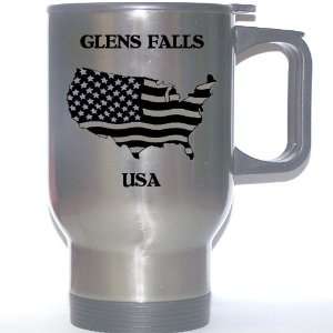  US Flag   Glens Falls, New York (NY) Stainless Steel Mug 