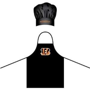 Cincinnati Bengals NFL Barbeque Apron and Chefs Hat 
