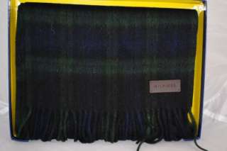 NWT MENS TOMMY HILFIGER 100% LAMBSWOOL SCARF MUFFLER REVERSIBLE IN 