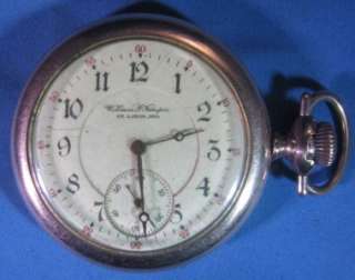 Vintage William F Kemper 17 Jewel Gold Filled Pocket Watch A  