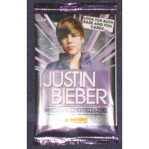  Justin Bieber 5 Cards and 1 Sticker Panini Toys & Games