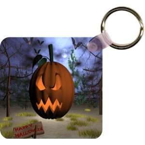  Happy Halloween Lighted Pumpkin Art Key Chain   Ideal Gift 