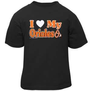 Baltimore Orioles Young Black I Heart My Team T shirt  