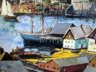   Gloucester,Ma oil Painting attributed to Max Kuehne,   