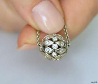 New $2920 SEIDENGANG 18K Gold Diamond Ball Necklace OH!  