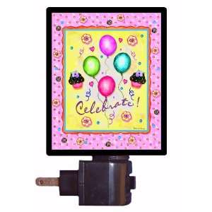 Party Night Light   Celebrate   Balloons and Cupcakes LED NIGHT LIGHT