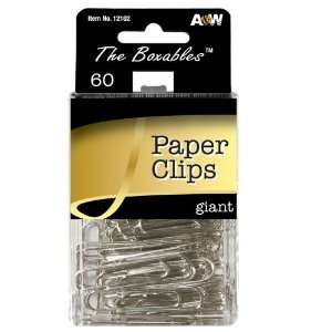  A&W Products Boxable Giant Paper Clips, 60 Count (12102 