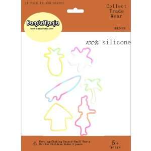  Island Shapes Tie Dye Rubber Bands Pk24 Toys & Games