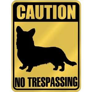    Caution : Cardigan Welsh Corgi   No Trespassing  Parking Sign Dog
