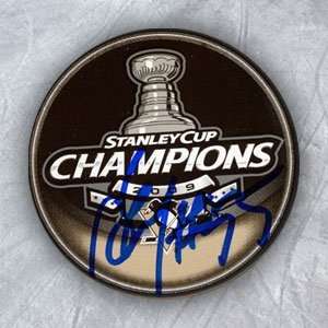  SERGEI GONCHAR Penguins SIGNED 2009 Stanley Cup Puck 
