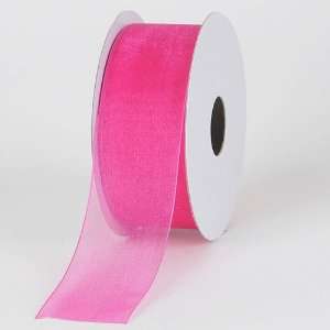  Sheer Organza Ribbon 1 1/2 inch 100 Yards, Fuchsia Health 