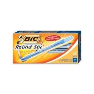  BIC Round Stic Pen   Blue   BICGSM11BE: Office Products