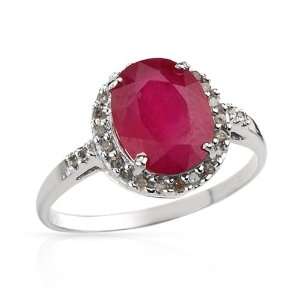  CleverEves 3.28.Ctw Ruby Gold Ring   Size 7 CleverEve 