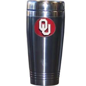  Oklahoma Sooners NCAA Stainless Steel Travel Mug: Sports 