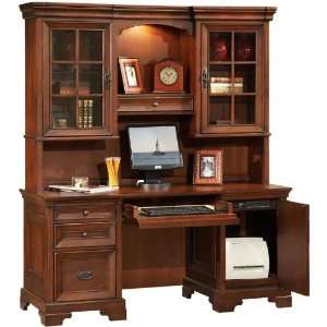  Computer Credenza with Hutch by Aspen Home Office 