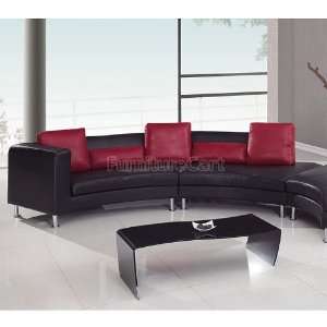 Global Furniture 919 Black/ Red 2 Piece Modular Sectional 919 BR MOD 