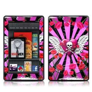 Skull & Roses Pink Design Protective Decal Skin Sticker   High Gloss 
