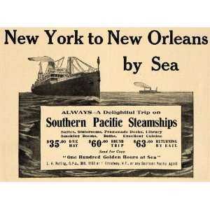   Ad Southern Pacific Steamship New Orleans Travel   Original Print Ad