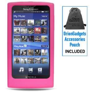  Silicone Skin Case for Sony Ericsson Xperia X10 (Hot Pink 