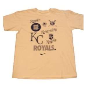 Kansas City Royals T Shirt Nike White Blue (M):  Sports 