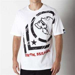  Metal Mulisha Punctured T Shirt   X Large/White 