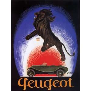  PEUGEOT CAR FRANCE FRENCH 20 X 30 VINTAGE POSTER REPRO 