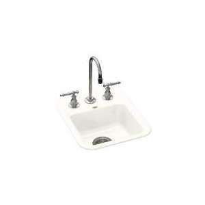   Aperitif 1 Hole Single Basin Cast Iron Bar Sink,White