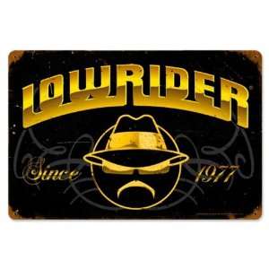  Lowrider Since 1977 Automotive Vintage Metal Sign   Garage Art 