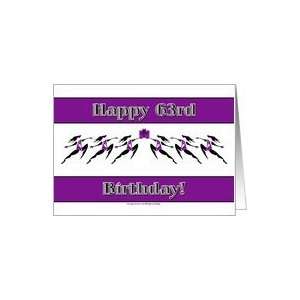  6 Dancers Birthday Purple 63 Card Toys & Games