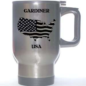    US Flag   Gardiner, Maine (ME) Stainless Steel Mug 