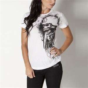  Metal Mulisha Womens Imposter T Shirt   X Large/White 