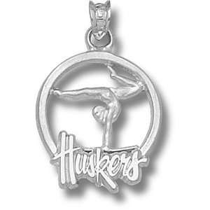 University of Nebraska Huskers Gymnast Pendant (Silver)  