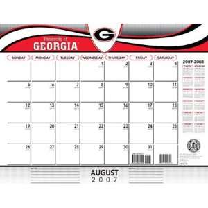   Georgia Bulldogs 2007   2008 22x17 Academic Desk Calendar Sports