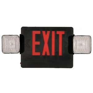  Combo LED Exit Emergency Light Red LED Black Housing