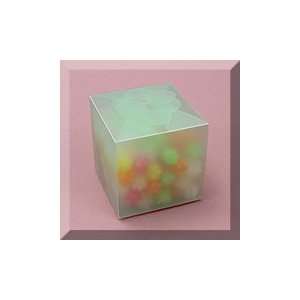  50ea   4 1/2 X 4 1/2 X 6 Flower Top Lime Frosted Box 