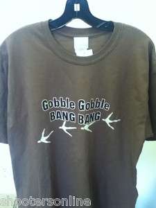 Browning Gobble Gobble Bang Bang Short Sleeve Brown Shirt, L, Hunting 