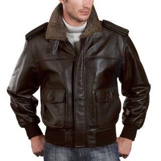 Mens Air Force A 2 Flight Leather Bomber Jacket: Clothing
