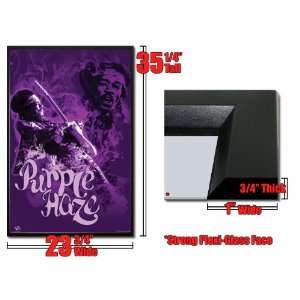 Framed Jimi Hendrix Purple Haze Poster Guitar Fr 1108  
