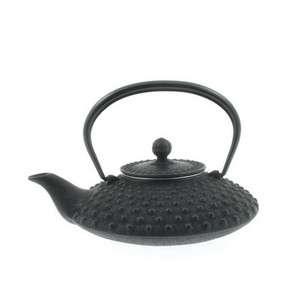 pc) Japanese Black Flat Hailstone Iron Teapot #480 101  