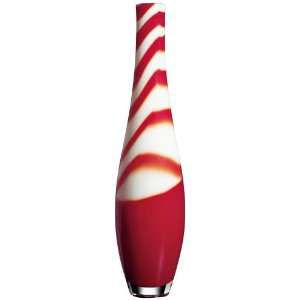 Tall Striped Red and White Vase: Home & Kitchen